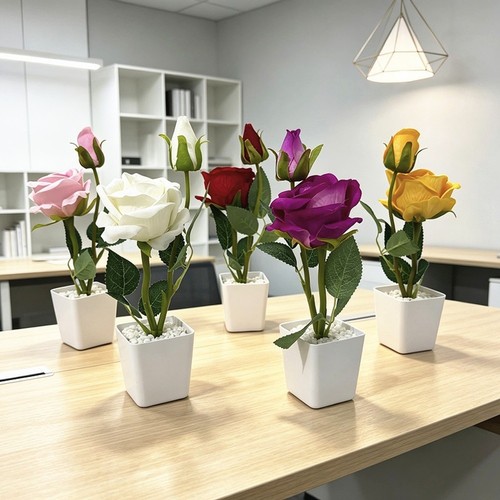 Plante rose artificielle - rose,