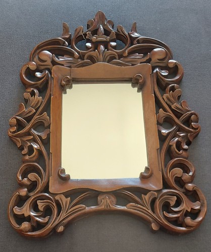Ancien miroir cadre bois