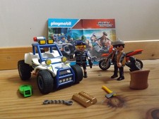 PLAYMOBIL 70570 Policier avec voiturette buggy et voleur à moto de City Action