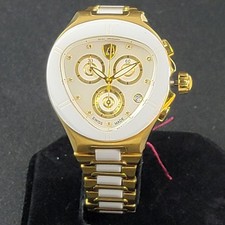 Ladies Tonino Lamborghini Spyder 703 Corsa Watch 37mm Gold White Chronograph