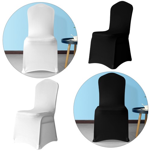 Blanc noir housses chaise - noir,