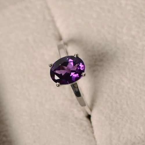 Bague améthyste violette