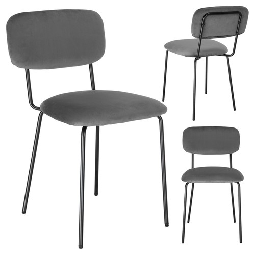 Fauteuil louis velours noir - louis,