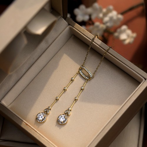 Collier court pendentif doré - collier,