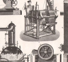 1870 Gravure originale chimie