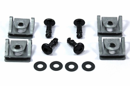 17mm dzus attaches - 4x, noir