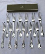 ENSEMBLE DE 12 FOURCHETTES A DINER EN METAL ARGENTE CHRISTOFLE  MARLY