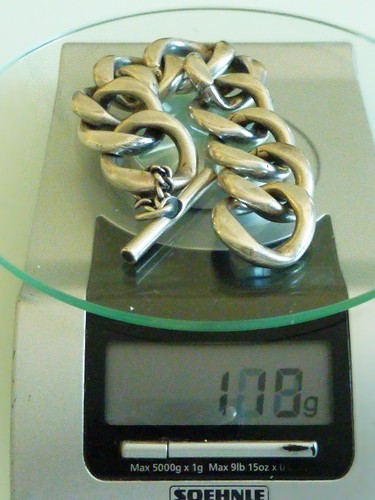 Argent massif gros bracelet - argent,