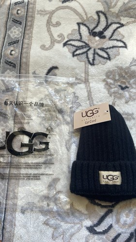 Ugg bonnet maille noir - noir, à