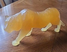 Vintage~Daum~Nancy France~ Tiger Glass~Yellow~Ornament Object Figurine Figure