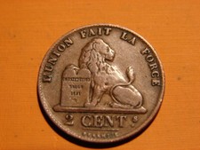 BELGIQUE. 2 CENTIMES 1870