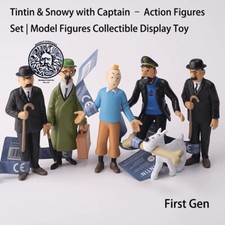 Tintin & Snowy with Captain – Figures Set Model Figures Collectible Display Toy