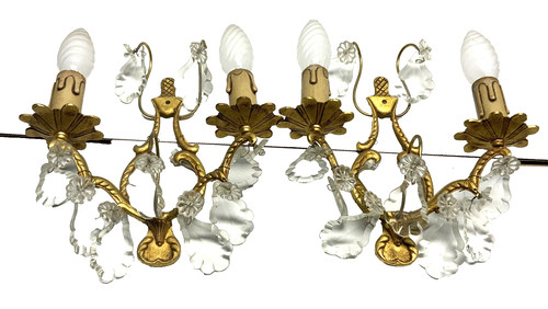 Paire appliques bronze doré - paire,