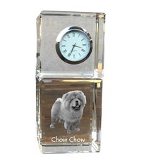 Chow Chow Horloge En Cristal