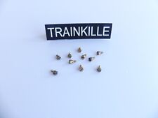 JOUF 10 BRASS SCREWS 11MM SPLIT HEADS FIXING BOGIE WAGON / PASSENGER CAR