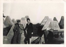 OLD PHOTO ON THE LINE SIEGFRIED MILITARY COUPLE IN UNIFORMS