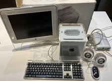 Apple Power Mac 500 MHz G4 Cube Works Speakers Mouse Keyboard Original Boxe