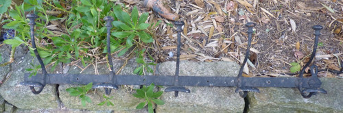 Art deco metal coat rack - art,