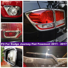 Chrome Front Rear Fog Light Lamps Trim For Dodge Journey Fiat Freemont 2011-2017
