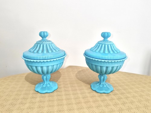 Paire drageoirs opaline - paire, de