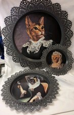 RARE 2018 Victorian Style IKEA Cat Wall Art limited edition Thierry Poncelet