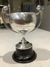 Antique Art Deco Sterling Silver Trophy & Plinth. Birmingham 1933. 75g