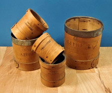 Antique Wood Bushel Measurement Series Old Tools Collection LIGHTWEIGHT Wood Wood Wood