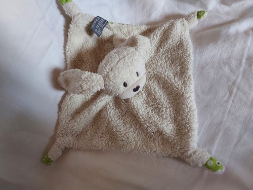 Doudou plat lapin blanc