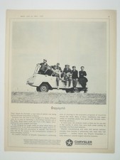 Vintage 1965 Chrysler Corporation Farmobil Print Ad Utility Vehicle MCM Greek