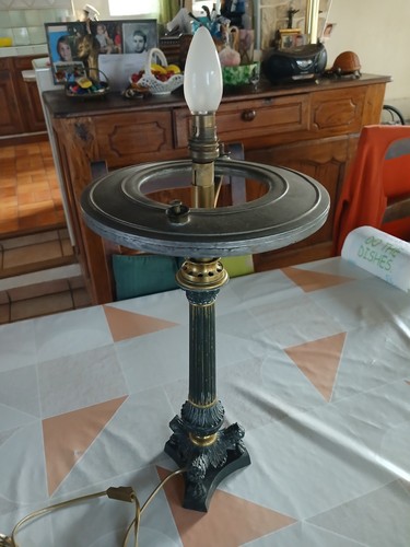 Lampe huile bronze - a, en