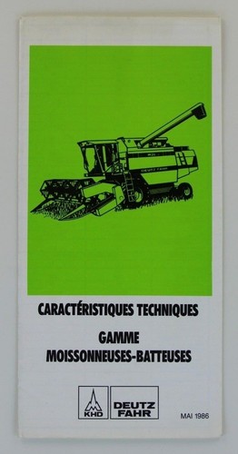 Prospectus gamme moissonneuse - prospectus,