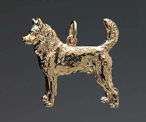 Pendentif chien siberian husky - pendentif,