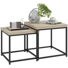 HOMCOM Lot de 2 tables
