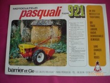 PASQUALI TYPE 921 TILLER ADVERTISING BROCHURE