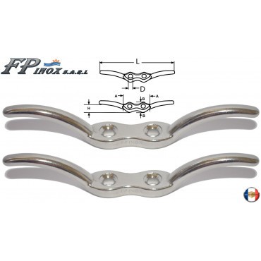 Taquet fanion inox longueur - inox,