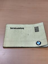 BMW 1500 1600 1800 Owners Manual 1965 Owners Manual Auto Car K32
