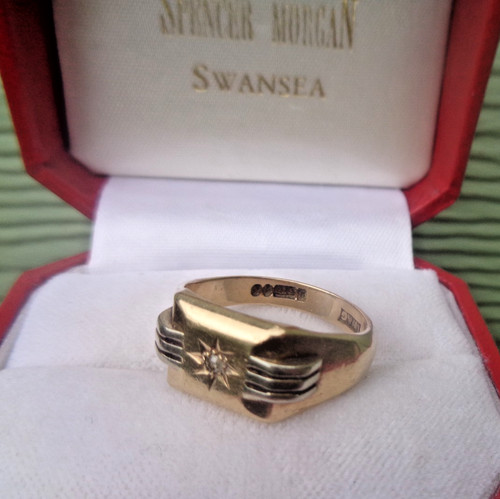 Bague chevalière 9ct - chevalière, or