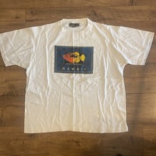 Vintage 90’s ABC Design Hawaii Fish Graphic T Shirt Beach Made in USA Size XL