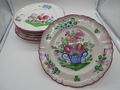 Lot assiettes coq paon - de,