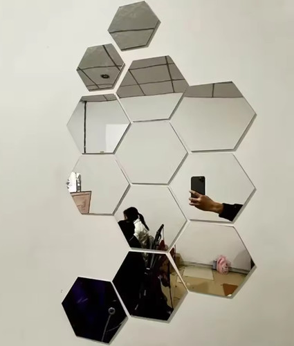 Miroirs hexagonaux xl - miroirs,