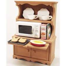 Sylvanian Families KA-413 Cupboard Oven Microwave Set - Epoch (like new)