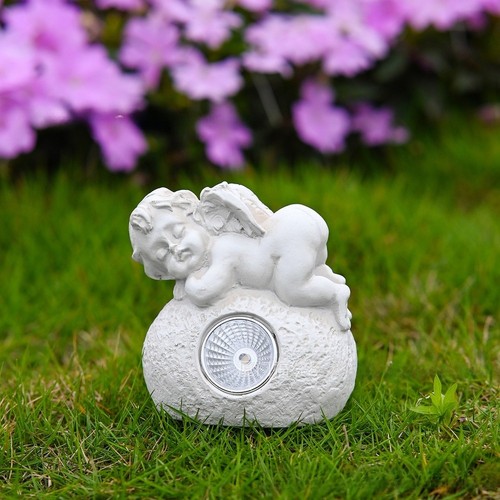 Lampe ange jardin statue - de,