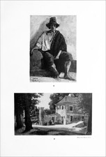 ITALIEN de PAPIGNO + ENTREE PARC de ST-CLOUD - Gravure 19e (de COROT - Barbizon)