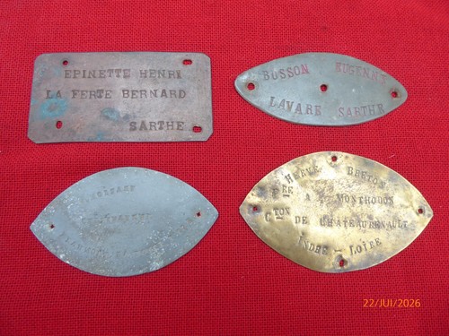 Lot plaque de cultivateur - :,