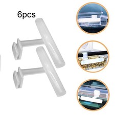 Lot de 6 perchoirs en acrylique pour oiseaux, accessoires pour canaris,