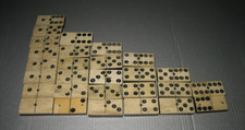 Ancien Jeu de Dominos en Os &