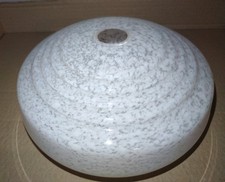 Ancien abat Jour globe opaline blanc moucheté luminaire Suspension Éclairage