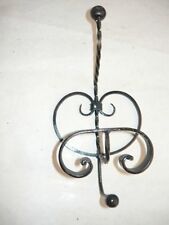 Wrought iron hook coat rack