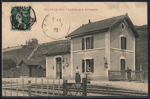Cpa villey sec gare et - cpa, la