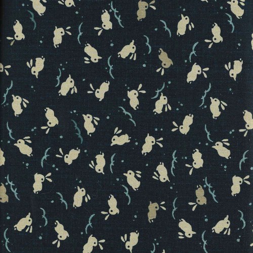Tissu japonais lapins 45x54 - lapins,